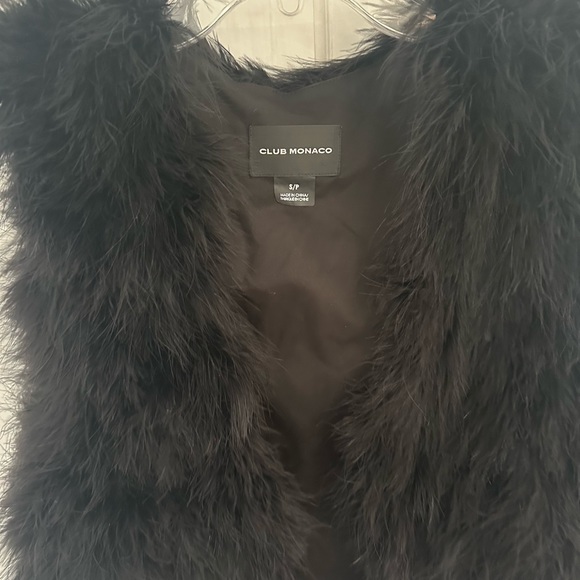 Club Monaco Violet Feather Vest in Black size S - Picture 3 of 4